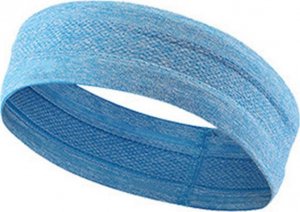 Elastyczna materiałowa opaska na głowę do biegania fitness niebieski 2