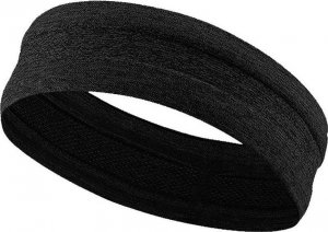 Elastyczna materiałowa opaska na głowę do biegania fitness czarna 2