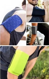 4kom.pl Armband do biegania | opaska na ramię na telefon XL niebieska 4