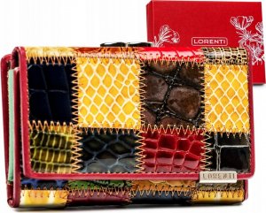 Lorenti Damski skórzany portfel w patchworkowy wzór  Lorenti NoSize 1