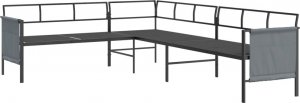 vidaXL 2-cz. zestaw wypoczynkowy do ogrodu, antracytowy, stal 5