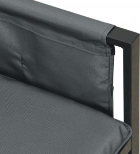 vidaXL 2-cz. zestaw wypoczynkowy do ogrodu, antracytowy, stal 8