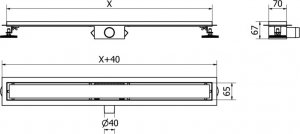 Mexen Mexen Flat M33 odpływ liniowy 60 cm, złoty - 1533060-15 6