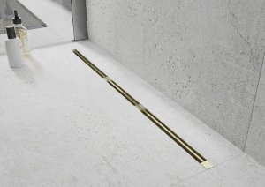 Mexen Mexen Flat 360 Super Slim odpływ liniowy obrotowy 140 cm, złoty - 1551140 2