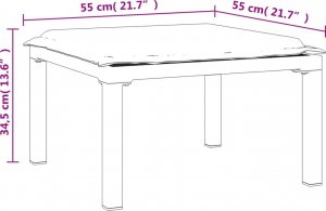 vidaXL 5-cz. zestaw wypoczynkowy do ogrodu, czarno-szary, polirattan 12