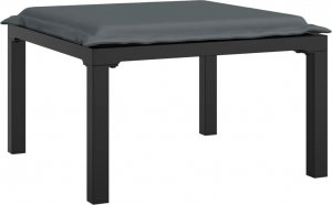 vidaXL 5-cz. zestaw wypoczynkowy do ogrodu, czarno-szary, polirattan 8