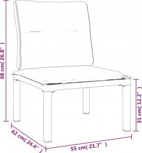 vidaXL 5-cz. zestaw wypoczynkowy do ogrodu, czarno-szary, polirattan 12