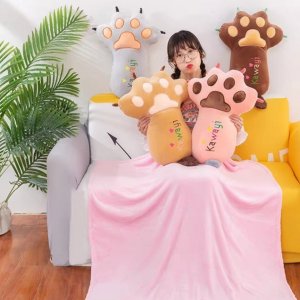 myHomelife Maskotka pluszak z kocykiem 2w1 duża łapka kotka 3