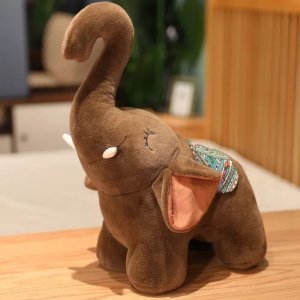 myHomelife Maskotka pluszak słoń hani na szczęście brąz 40 cm 1