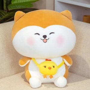 myHomelife Maskotka pluszak pies Shiba Manto brązowy 35 cm 3