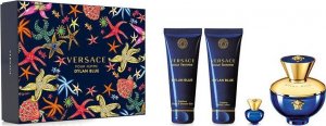 Versace Versace Pour Femme Dylan Blue zestaw woda perfumowana spray 100ml + miniatura wody perfumowanej 5ml + żel pod prysznic 100ml + balsam do ciała 100ml 1