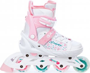 Rolki Raven Inlineskates Rolki Łyżwy 4w1 Regulowane RAVEN Rosi 31-35 LED 4