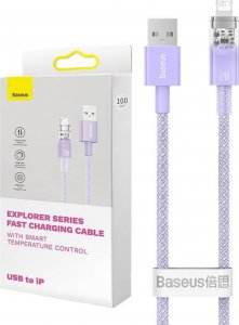 Kabel USB Baseus USB-A - Lightning 2 m Fioletowy (CATS010105) 1