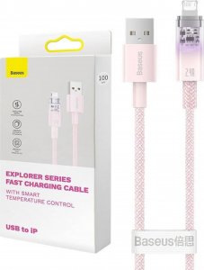 Kabel USB Baseus USB-A - Lightning 2 m Różowy (CATS010104) 1