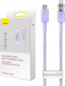 Kabel USB Baseus USB-C - Lightning 2 m Fioletowy (CATS010305) 1