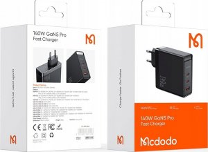 Ładowarka Mcdodo Ładowarka sieciowa GaN 140W CH-2913 2x USB-C, USB-A (czarny) 15