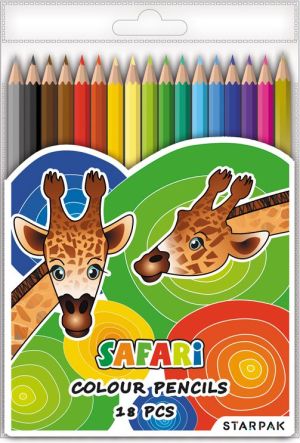 Starpak Kredki 18kol trójkątne Safari + sre/zło (352975) 1