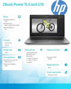 Laptop HP Stacja robocza ZBook Power G10/W11P i5-13600H/512/16 865R2EA 9