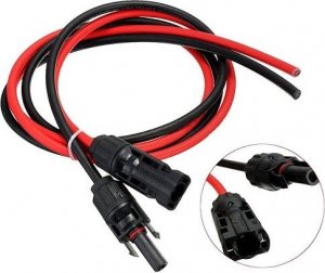 Zestaw 2x10m kabli solarnych 4mm2 zakończonych konektorami 2