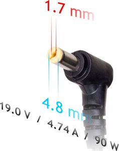 Zasilacz do laptopa Akyga 90 W, 1.7 mm, 4.7 A, 19 V (AK-ND-35) 3