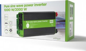 Przetwornica Gembird Przetwornica 12V/230V 1000W/2000W czysty sinus 8