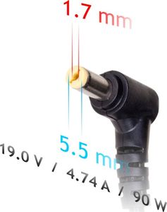 Zasilacz do laptopa Akyga 90 W, 1.7 mm, 4.7 A, 19 V (AK-ND-43) 3