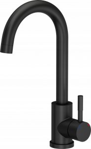 Zlewozmywak GraniteQ GO- SMART CZARNY zlewozmywak granitowy 1-k z/o (62x44x17,5) + bateria very black + syfon manualny z zaślepką very black 3