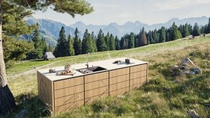 Zlewozmywak GraniteQ Zlewozmywak granitowy MARC 1-komorowy 76x50 cm szary/silver stone + elementy stal szlachetna 14