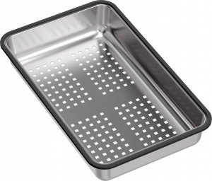 Zlewozmywak GraniteQ Zlewozmywak granitowy MARC 1-komorowy 76x50 cm biały/snow white + elementy stal szlachetna 8