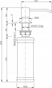 Zlewozmywak GraniteQ Zlewozmywak granitowy MARC 1-komorowy 76x50 cm szary/silver stone + Nano ZŁOTO PVD 8