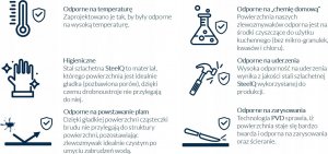 Zlewozmywak GraniteQ MORGAN 156 GraniteQ zlewozmywak silver stone z syfonem Push To Open okrągły 1,5-komorowy z/o / elementy miedziane 4