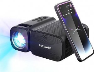 Projektor Blitzwolf Rzutnik / Projektor LED BlitzWolf BW-V3 Mini, Wi-Fi + Bluetooth (czarny) 2