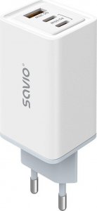 Ładowarka Savio sieciowa USB GaN 65W, Quick Charge 4.0, Power Delivery 3.0, LA-07 7