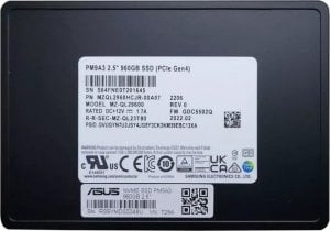 Dysk serwerowy Asus PM9A3 960GB 2.5'' PCI-E x4 Gen 4 NVMe  (90SKH00-MEXAN0) 1