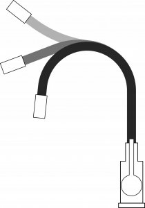 Bateria kuchenna Gina GINA stalowa bateria kuchenna z elastyczną wylewką, pure carbon / wąż czarny 6