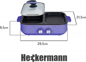 Grill elektryczny Heckermann Kuchenka elektryczna do grillowania Heckermann R40-1 1300W 11
