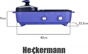 Heckermann R40-2 Grill turystyczny elektryczny 1600 W 15