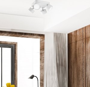 Lampa sufitowa Heckermann Lampa punktowa LED Heckermann 8795318A Biała 4x głowica 2