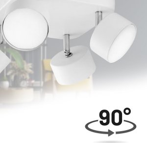 Lampa sufitowa Heckermann Lampa punktowa LED Heckermann 8795318A Biała 4x głowica 4