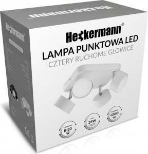 Lampa sufitowa Heckermann Lampa punktowa LED Heckermann 8795318A Biała 4x głowica 7