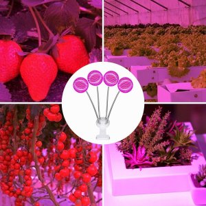 Lampa wisząca Heckermann Zestaw 4x Żarówka LED plant Heckermann 200LED 18WLED - 20W + Uchwyt 6