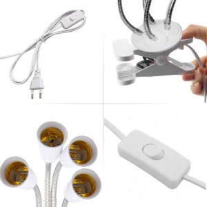 Lampa wisząca Heckermann Zestaw 4x Żarówka LED plant Heckermann 200LED 18WLED - 20W + Uchwyt 8