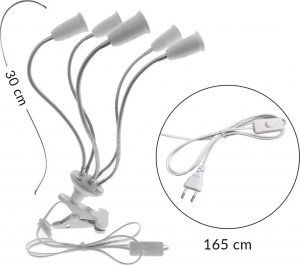 Lampa wisząca Heckermann Zestaw 5x Żarówka LED plant Heckermann 200LED 18WLED - 20W + Uchwyt 3
