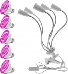 Lampa wisząca Heckermann Zestaw 5x Żarówka LED plant Heckermann 200LED 18WLED - 20W + Uchwyt 7