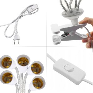 Lampa wisząca Heckermann Zestaw 5x Żarówka LED plant Heckermann 200LED 18WLED - 20W + Uchwyt 8