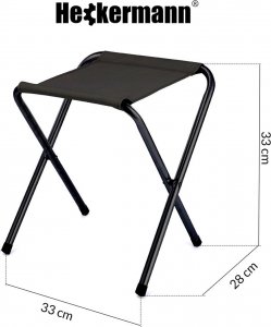 Heckermann Stół składany drewniany 120x60cm + 4x Taboret 2