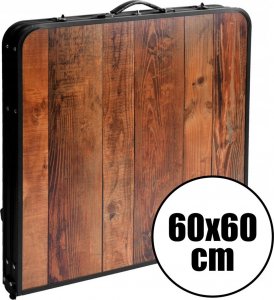 Heckermann Stół składany drewniany 120x60cm + 4x Taboret 6