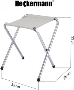 Heckermann Taboret składany Krzesło turystyczne Heckermann kolor Biały 2