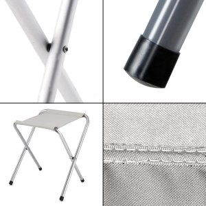 Heckermann Taboret składany Krzesło turystyczne Heckermann kolor Biały 5