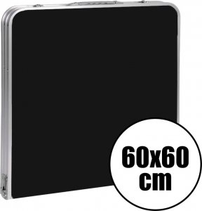 Heckermann Stół składany 120x60cm Czarny + 4x Taboret 6